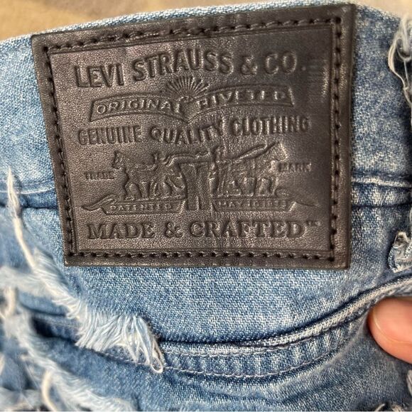 Levi’s Made & Crafted SS19 Premium High-Waist Denim Skirt w Fringe Medium Wash 6 - Picture 8 of 16